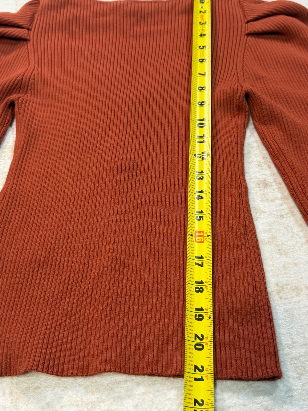Ba&sh Rust Lace-Up Ribbed V-Neck Sweater - Picture 10 of 10